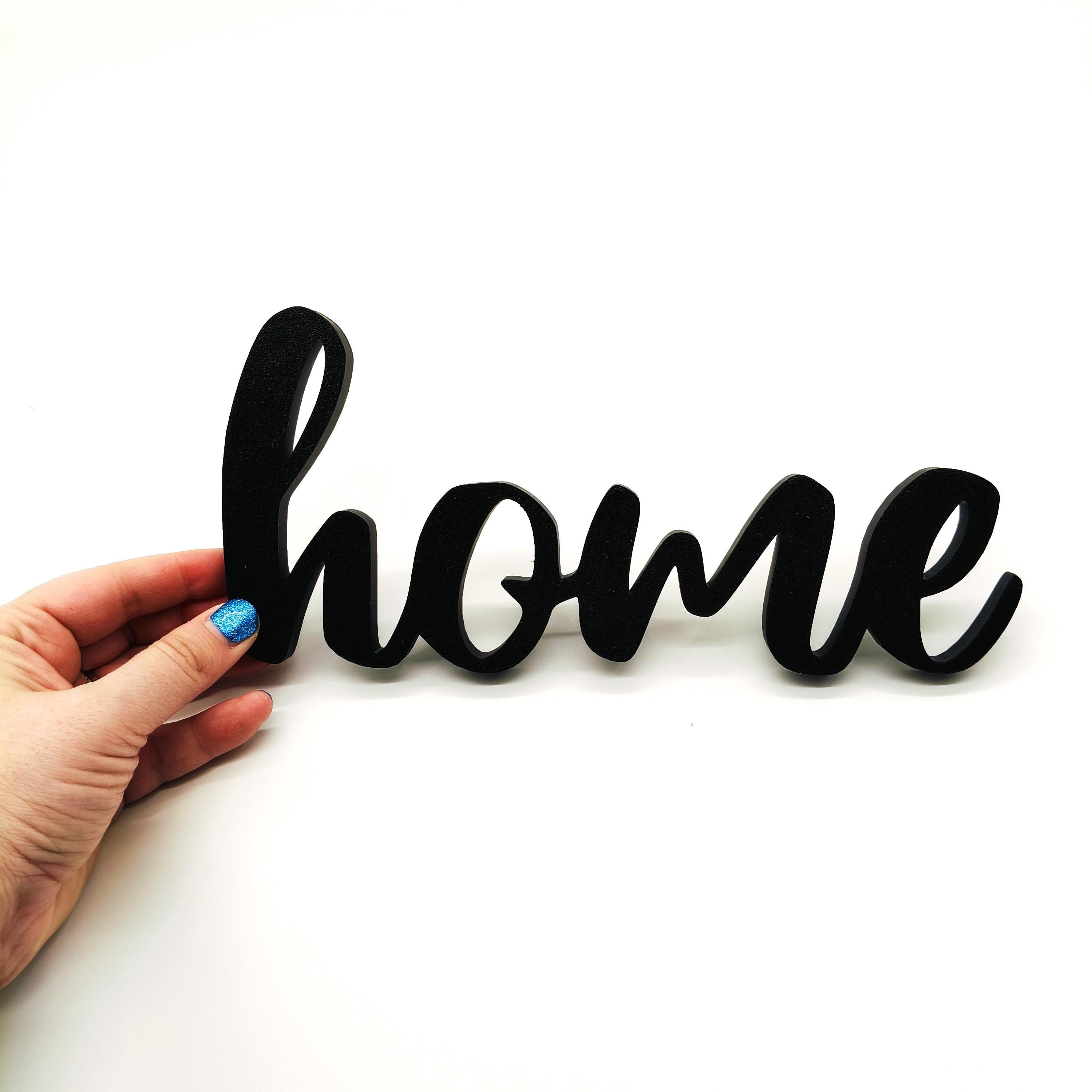 Elegant 'Home' Wall or Door Sign - Perfect for Modern and Classic Home Décor Styles